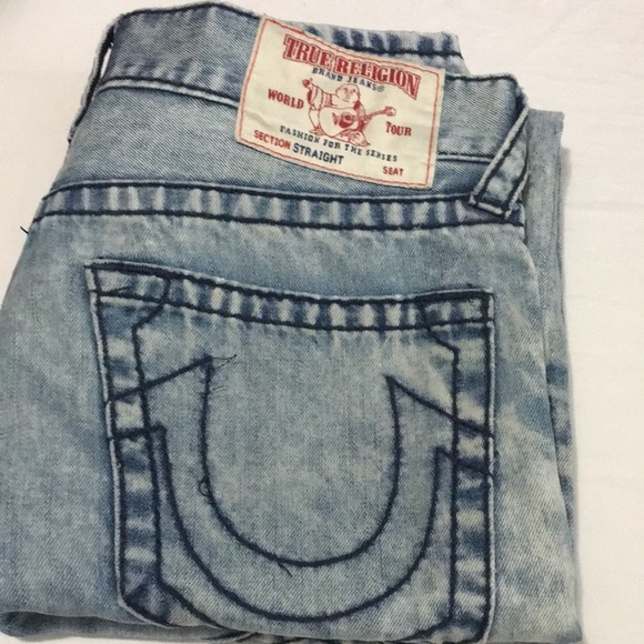 True Religion Straight Men Cotton Light Denim Jean SZ 32 - Picture 10 of 12
